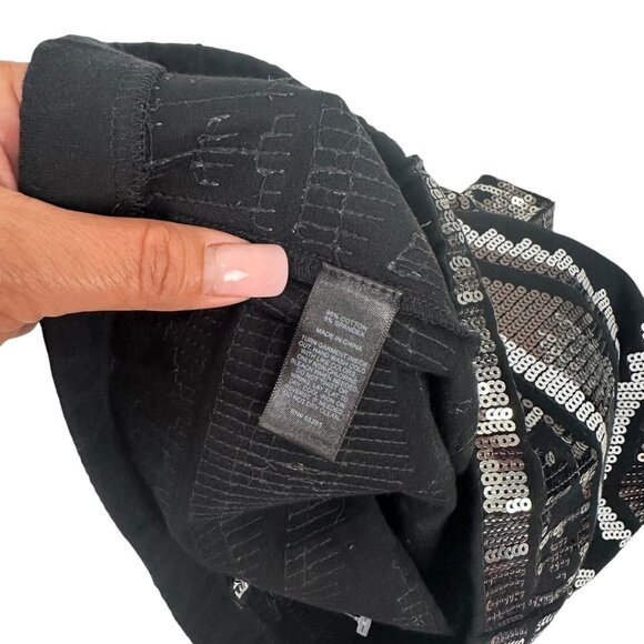 Express Black Mini Skirt With Sequin Aztec Geometric Pattern Womens Size XS - Picture 4 of 7